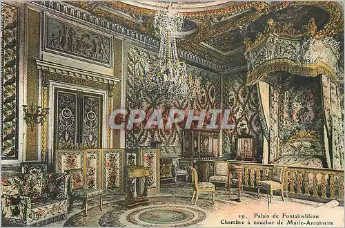 Ansichtskarte AK Palais de Fontainebleau-Chambre a coucher de Marie-Antoinette