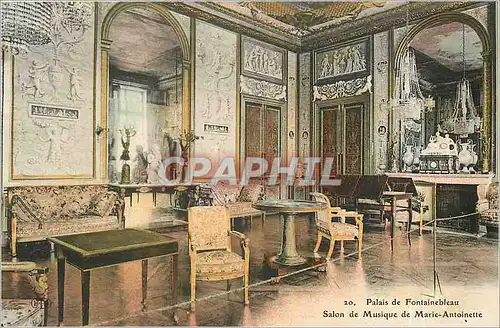 Cartes postales Palais de Fontainebleau-Salo de Musique de Marie-Antoinette