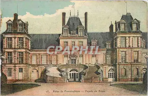 Cartes postales Palais de Fontainebleau-Fa�ade du Palais