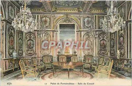 Ansichtskarte AK Palais de Fontainebleau-Salle du Conseil