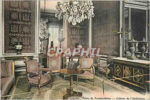 Cartes postales Palais de Fontainebleau-Cabinet de l'Abdication