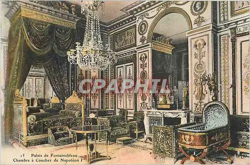 Ansichtskarte AK Palais de Fontainebleau-Chambre a coucher de Napoleon I er