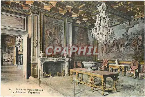 Ansichtskarte AK Palais de Fontainebleau-Le Salon des Tapisseries