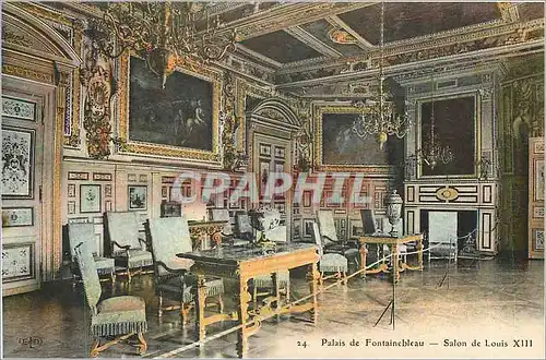 Ansichtskarte AK Palais de Fontainebleau-Salon de Louis XIII