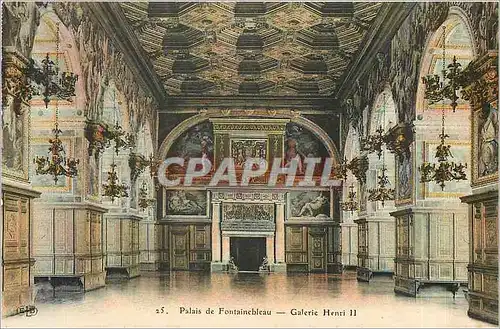 Cartes postales Palais de Fontainebleau-Fa�ade du Palais Galerie Henri II