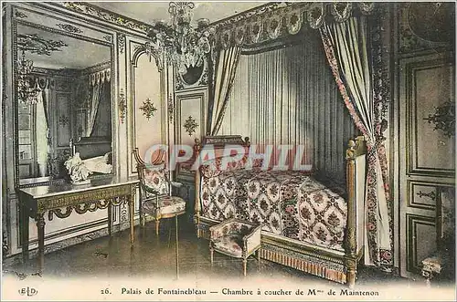 Cartes postales Palais de Fontainebleau-Chambre a coucher de Mme Maintenon
