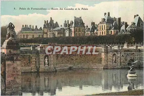 Cartes postales Palais de Fontainebleau-bassins des Cascades et le Palais