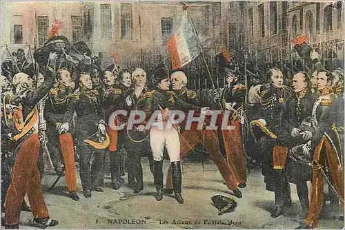Cartes postales Palais de Fontainebleau-NAPOLEON-Les Adieux de Fontainebleau Napoleon