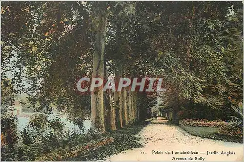 Cartes postales Palais de Fontainebleau-Jardin Anglais-Avenue de Sully