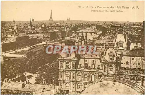 Ansichtskarte AK Paris Panorama des Huit Ponts