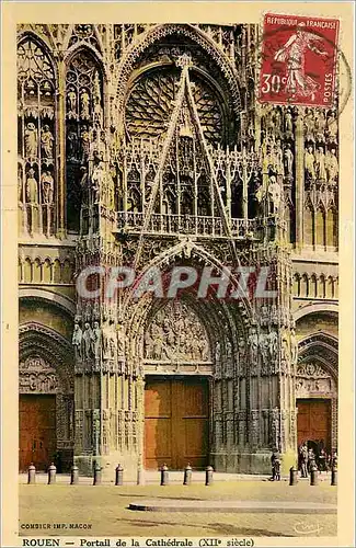 Ansichtskarte AK Rouen Portail de la Cathedrale