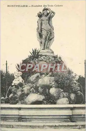 Cartes postales Montpellier Fontaine des Trois Graces