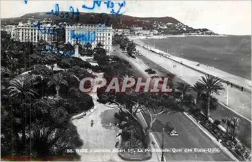 Cartes postales moderne Nice Jardins Albert Ier La Promenade Quai des Etats Unis