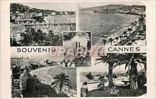 Moderne Karte Souvenir de Cannes