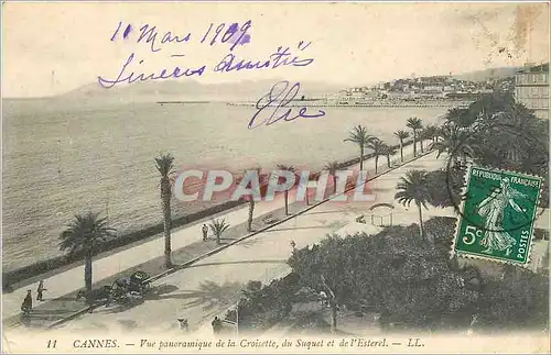 Cartes postales Cannes Vue Panoramique de la Croisette du Suquet et de l'Esterel