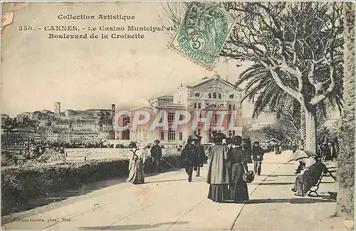 Cartes postales Cannes Le Casino Municipal et Boulevard de la Croisette