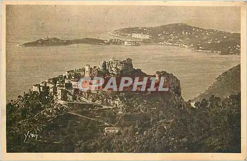 Ansichtskarte AK Cote d'Azur Eze Alpes Maritimes Vue generale du Village