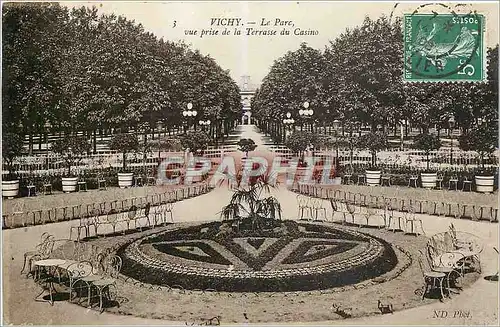 Cartes postales Vichy Le Parc vue prise de la Terrasse du Casino