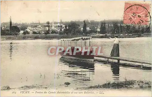 Cartes postales Vichy Ponton des Canots Automobiles et vue vers Bellerive Bateau