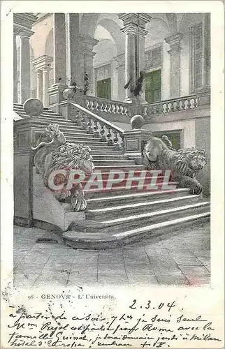 Cartes postales Genova l'Universita Lion