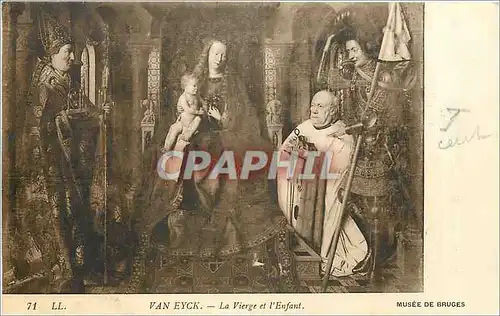 Cartes postales Van Eyck La Vierge et l'Enfant