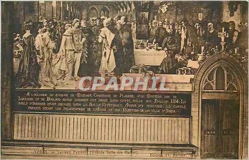 Cartes postales Ypres Tableau Pauwets Grande Salle des Hades