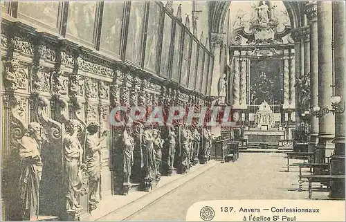 Cartes postales Anvers Confessionnaux a l'Eglise St Paul