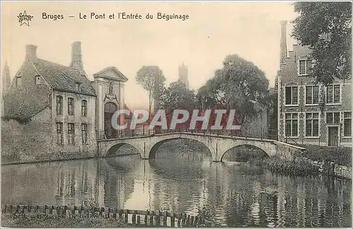 Cartes postales Bruges Le Pont et l'Entree du Beguinage
