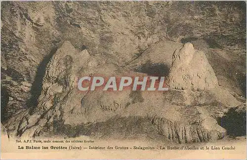 Cartes postales La Balme les Grottes Isere Interieur des Grottes Stalagmites La Ruche d'Abeilles et le Lion Couc