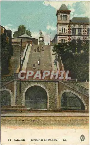 Cartes postales Nantes Escalier de Sainte Anne