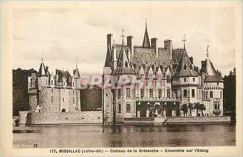 Ansichtskarte AK Missillac Loire Inf Chateau de la Bretesche Ensemble sur l'Etang