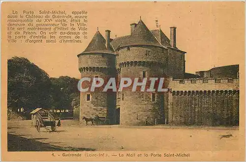 Ansichtskarte AK Guerande Loire Inf Le Mail et la Porte Saint Michel