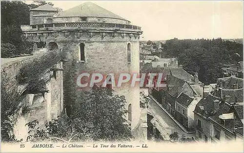 Cartes postales Amboise Le Chateau La Tour des Voitures