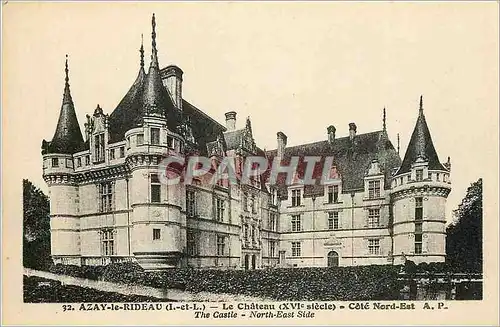 Ansichtskarte AK Azay le Rideau L et L Le Chateau Cote Nord Est