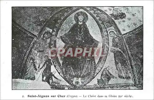 Ansichtskarte AK Saint Aignan sur Cher Crypte Le Christ dans sa Gloire