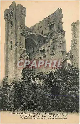 Ansichtskarte AK Lavardin L et Ch Le Chateau Cote Nord Ruines du Donjon