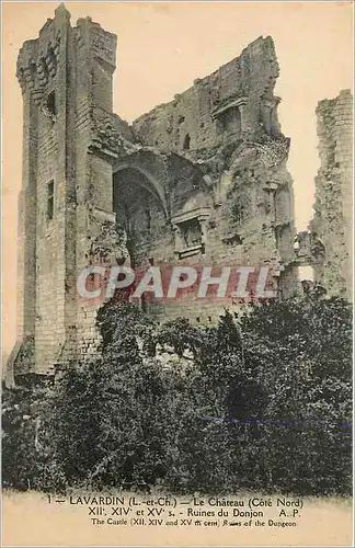 Cartes postales Lavardin L et Ch Le Chateau Cote Nord Ruines du Donjon
