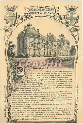 Cartes postales Chateau de Cheverny Loir et Cher