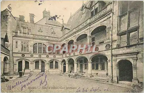 Cartes postales Blois Hotel d'Alluye Cour interieure