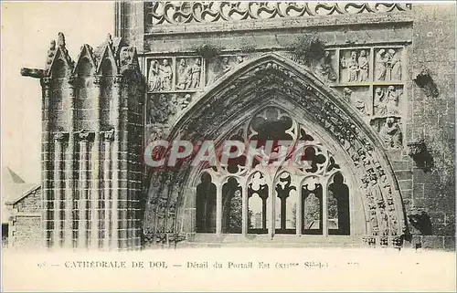 Cartes postales Cathedrale de Dol Detail du Portail Est