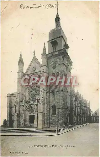 Cartes postales Fougeres Eglise Saint Leonard