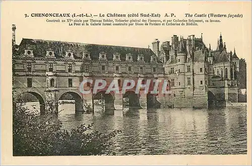 Ansichtskarte AK Chenonceaux I et L Le Chateau Cote Sud Est