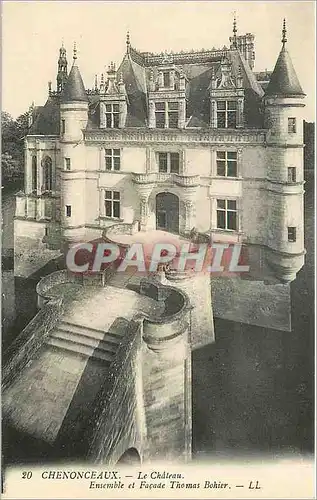 Ansichtskarte AK Chenonceaux Le Chateau Ensemble et Facade Thomas Bohier