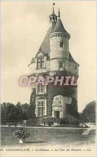 Cartes postales Chenonceaux Le Chateau La Tour des Marques
