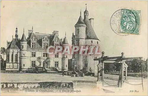 Ansichtskarte AK Chateau de Chenonceaux L'Entree principale