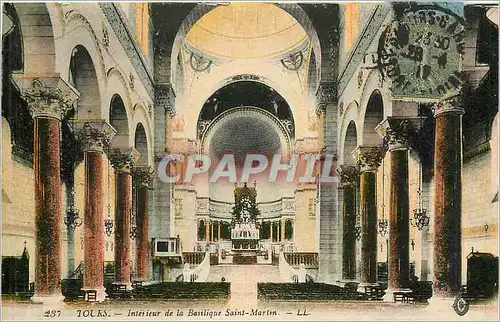 Cartes postales Tours Interieur de la Basilique Saint Martin