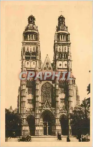 Ansichtskarte AK Tours Indre et Loire La Cathedrale St Gatien facade