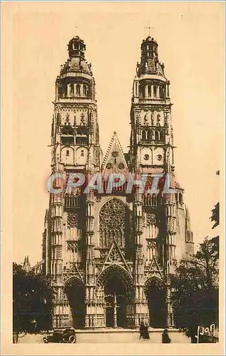 Cartes postales Tours Indre et Loire La Cathedrale St Gatien facade
