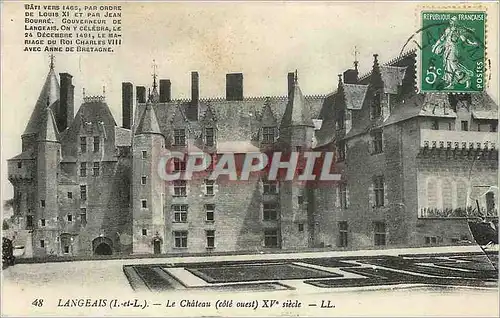 Ansichtskarte AK Langeais I et L Le Chateau cote ouest