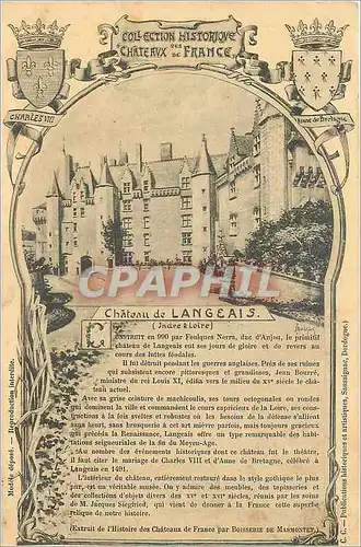 Cartes postales Chateau de Langeais Indre et Loire